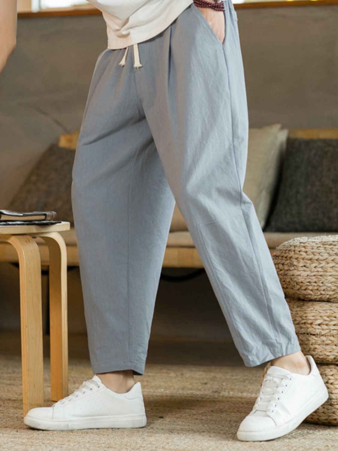 Plus Size Drawstring Pants with Pockets - Damned Threads